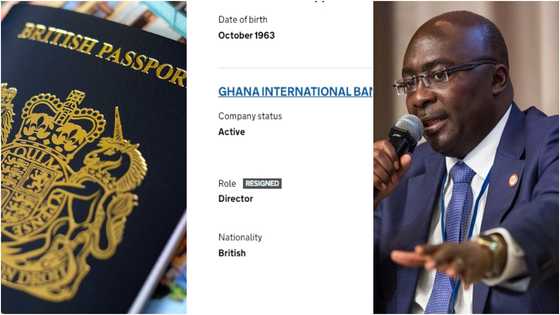 Vice president Bawumia listed as "British" on UK Companies House website