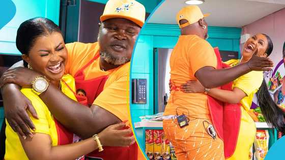 Retired boxer Bukom Banku proposes to Nana Ama McBrown in hilarious video