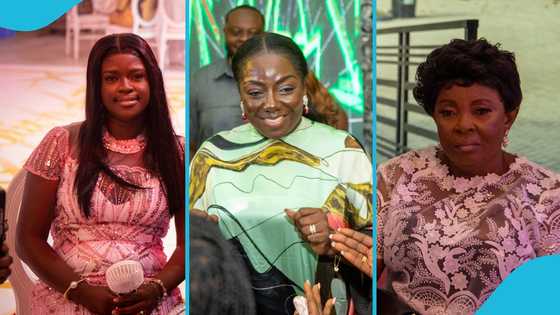 Lady Julia: Asantehene's wife throws a ball for Ashanti Queen mothers, Otumfuo vibes with them