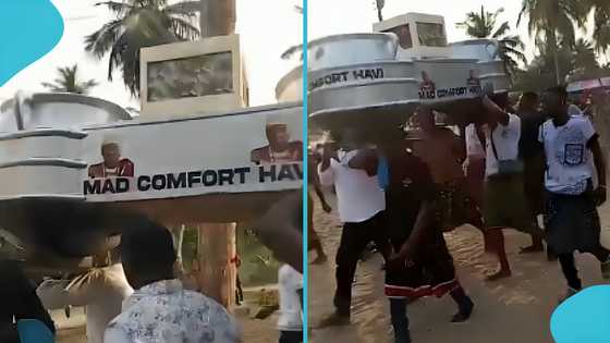 Community sends late Porridge seller off in coffin shaped like her famous serving bowl, video trends