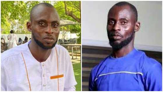 Taxi driver who returned GH¢8k enjoys at expensive restaurant in new photo, Ghanaians wonder why he's not smiling