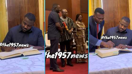 John Dumelo officially sworn in as deputy minister for Food and Agriculture by President Mahama at a ceremony