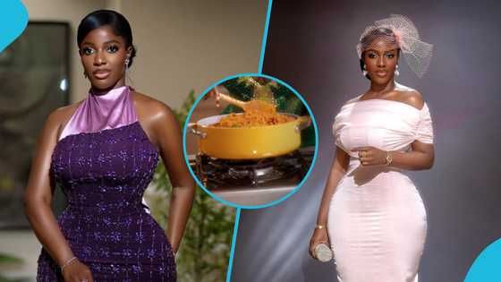 Hilda Baci challenges Chef Abbys as she prepares sumptuous Ghana Jollof and salad in a viral video