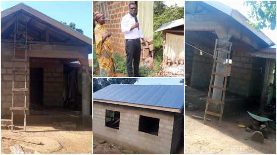 Clinton Yeboah: Founder of Bonesmantv appeals for help to complete 1-bedroom house for 85-year-old woman