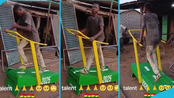 Young Ghanaian inventor showcases an innovative treadmill machine