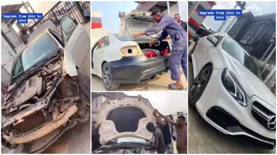 Talented man converts his old car into luxury 2016 Mercedes-Benz; photos of the car go viral