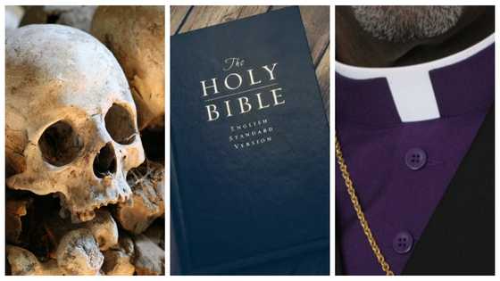 Human skull and cat head exhumed at alter of Kasoa church