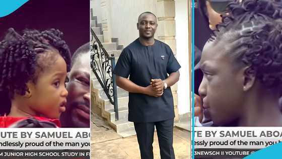 Samuel Aboagye’s daughters inconsolable during emotional tribute to him at state funeral, video breaks hearts