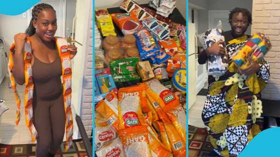 Ghanaian man living abroad flaunts items sister got him from Ghana: "More than a provision shop"