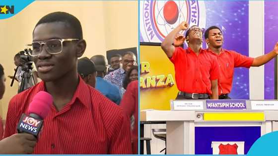 NSMQ 2024: Mfantsipim star pays homage to God after his school advanced to the finals, video