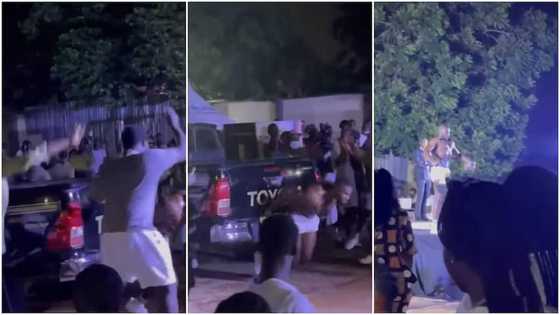 Video shows moment macho man used his bare hands to pull Toyota truck, people scream