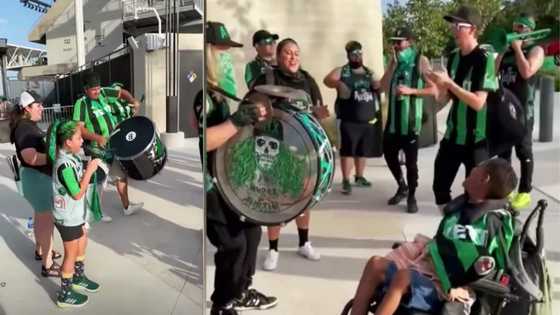 Soccer fanatic with Lesch-Nyhan Syndrome excited after band stops to sing him birthday song