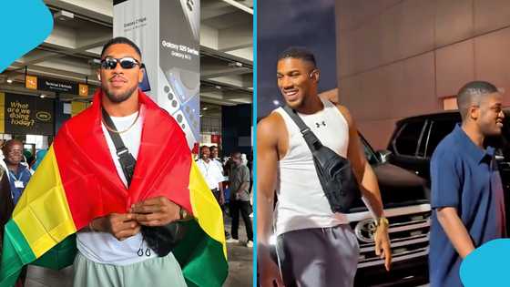 Anthony Joshua says goodbye to Sharaf Mahama after spending four days in Ghana: Video