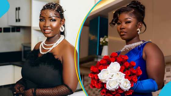 Felicia Osei slays in Rosalinda-inspired cleavage-baring gown, opera gloves in birthday photos