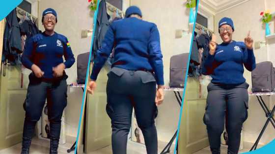 Pretty Ghanaian police woman flaunts curvy body and nice hips in TikTok video, peeps gush over her beauty