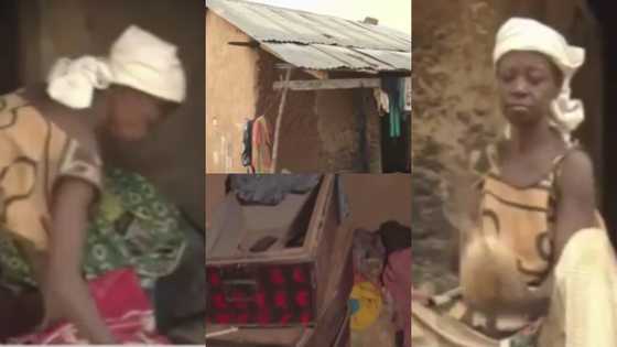 I want to sleep on a mattress before I die - 70-year-old woman living in mudhouse with her grandkids begs