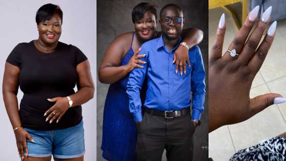 Maame Adjoa: How Citi FM's Nathan Quao's lover flaunted her legs and stunning ring before their wedding