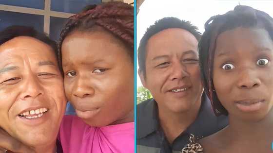 Ghanaian lady flaunts Asian boyfriend on social media: "Love knows no borders"