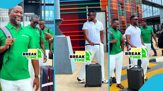 Actor Fiifi Coleman and groomsmen storm Kumasi airport ahead of wedding ceremony, video