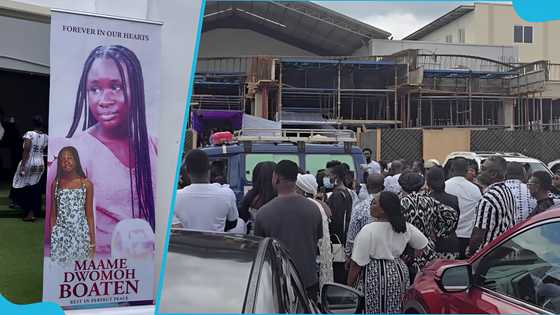 Maame Dwomoh, victim in East Legon car accident buried, videos emerge