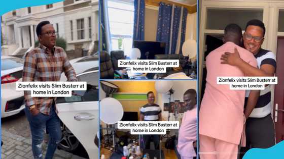 Slim Buster looks handsome and healthy as he chills in London, Ghanaians excited