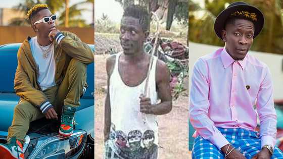 Old photo of Shatta Wale hustling in village before fame drops; fans call him Wofa Atinga