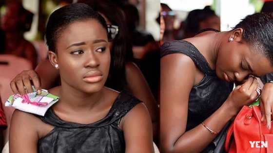 Slaying gone wrong: Video of Fella Makafui tripping off her high heel and falling surfaces on the internet