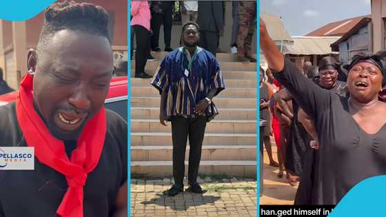 Heartbreaking scenes emerge as family and friends weep for Dickson Kwabena Osei in Agogo