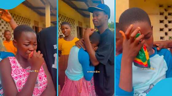 Ghanaian students break down in tears as they bid farewell to teacher: "We'll miss him"