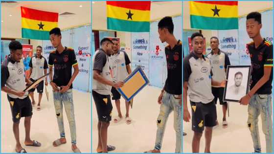 Nuamah: Black Stars player delights as talented artist draws him perfectly, his reaction evokes joy