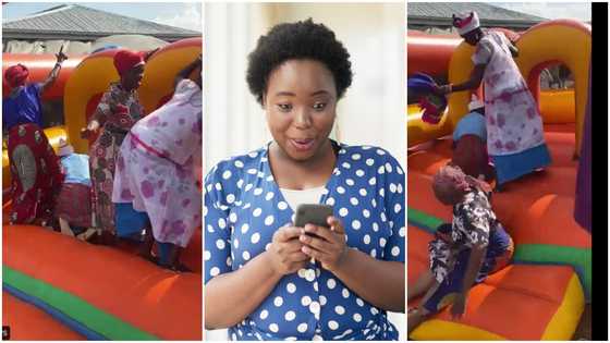 Old women jumping on bouncy castle like children warm many hearts: "Meaning of true happiness"
