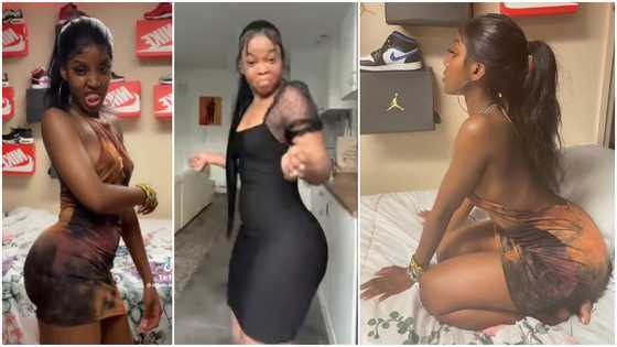 Pretty lady with heavy curves fails to challenge Bhadie Kelly in video; men choose TikToker over her