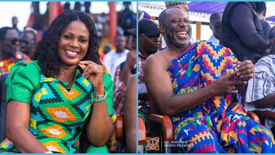 Napo and wife chop love at Oguaa Fetu Afahye: “Love bird mode activated”