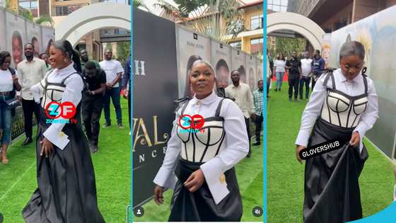 Ohemaa Mercy disappoints her fans as she rocks a shirt and corset gown at Tehilla Experience launch