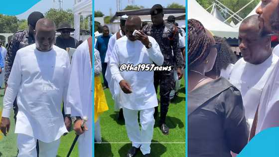 IGP Christian Tetteh Yohuno sobs as he mourns his mother at her funeral service, video