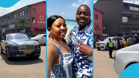 Wicknell and Lucy Chivayo's families storm streets in Rolls-Royce convoy to collect their remains, video