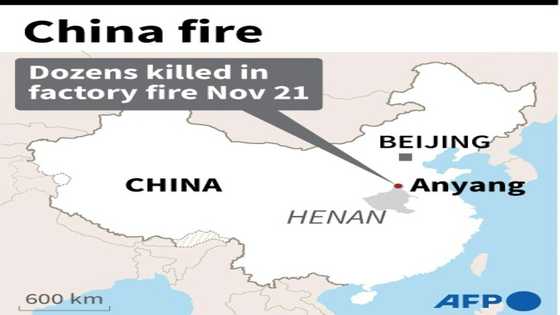 36 killed in central China factory fire: state media