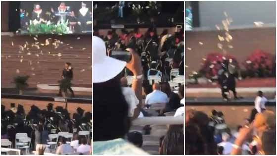 Young man sprays GHC30k during his graduation ceremony in US, police arrest him