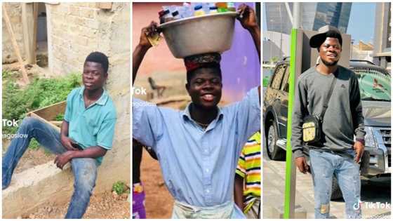 Young man who worked as a street hawker shares photos of his time in Ghana and abroad: "Gratitude is a must"