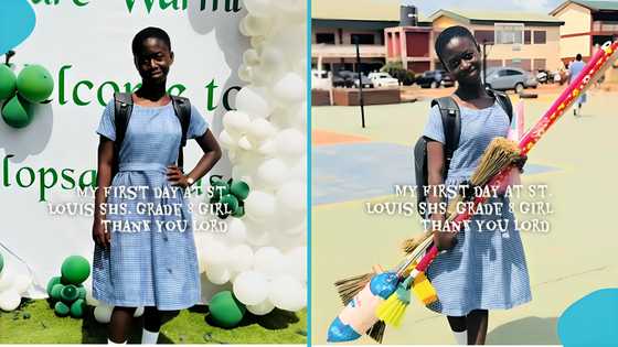Form 1: Ghanaian girl delights as she starts schooling at St. Louis, video evokes joy