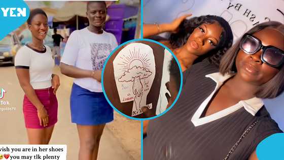 Yaa Baby: Bestie of GH Kobby's late girlfriend gets a tattoo after her funeral