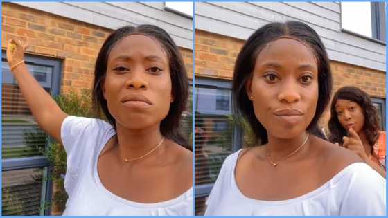 Ghanaian lady interrupts video of TikToker, tells her to stop bragging: "You do not own a house here in UK"