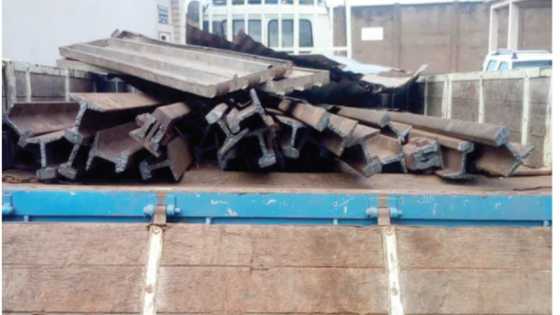 Marine Police intercept truckload of stolen rail lines in Western Region; driver, owner of consignment absconded