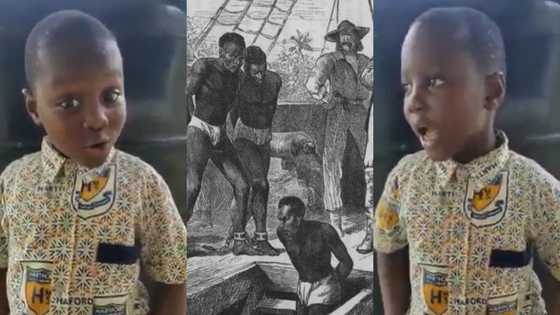 Take me to Britain & I'll bring all the gold they took from my forefathers - Boy in video