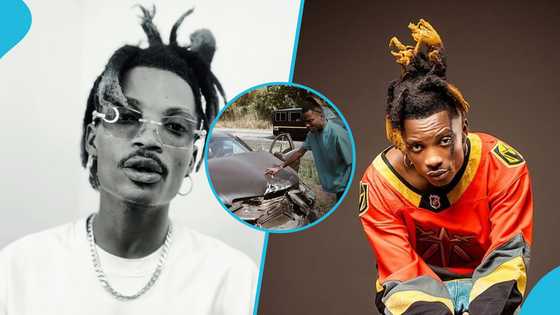Chief One survives serious car crash, shares photo and video from his damaged Mercedes Benz