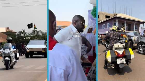 Despite makes grand entrance at Asante Mamponghemaa's 25th anniversary with his Cybertruck and motorcade