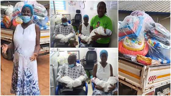 GH mom of 5 babies born at once receives over GHc30k and other useful items; video stirs emotions
