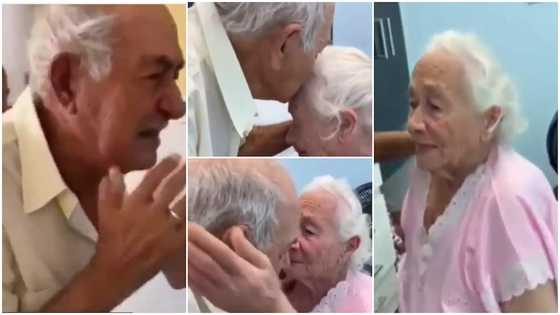 Emotional reaction of old couple who reunited after being apart for just 1 week goes viral