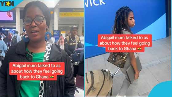 Abigail and her family depart London, looks sad in video