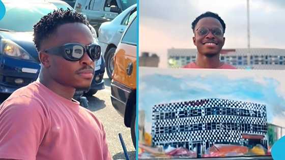 Enil Art: Young Gh artist honoured by a popular restaurant after his impressive artwork went viral